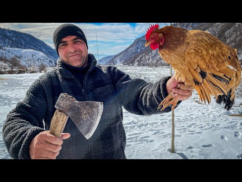 Azerbaijan Cooking CHICKEN SHAWARMA RECIPE - Juicy and Crispy Campfire Shawarma