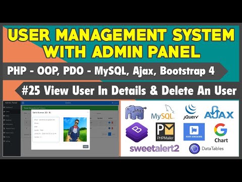 25 User Management System With Admin Panel | View User In Details Delete An User