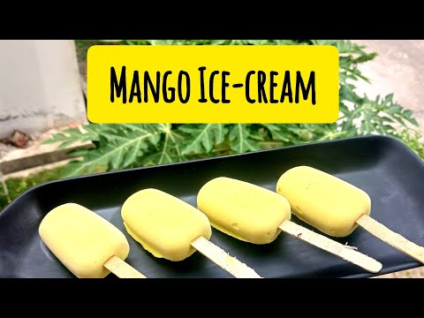MANGO ICE-CREAM 🎂Made with ONLY 3 INGREDIENTS 🎂Summer special dessert  #tastyrecipes #trendingvideo