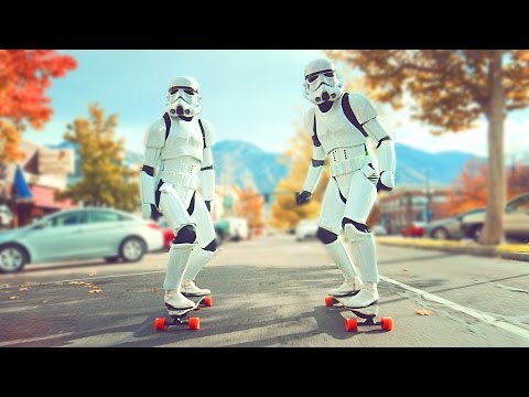STORMTROOPER LONGBOARD RACE! (When Vader's Away)