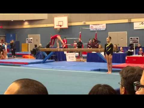 Hannah's beam routine level 7 8.85 2nd place