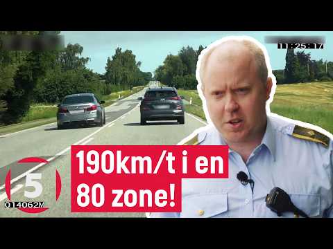 Eftersættelse med 190 km/t og motorcykel på baghjul! | Vanvidsbilisterne | Kanal 5 Danmark