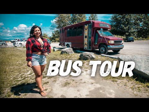 BUS CONVERTED INTO A 6-ROOM TINY HOME TO LIVE & TRAVEL DEBT FREE | BUS TOUR ALEJA ODYSSEY