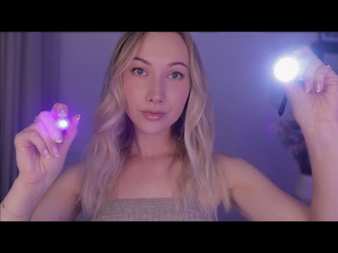 ASMR Look Up, Look Down EYE Exam | Peripheral Vision Tests (+ bright light triggers) 🌀