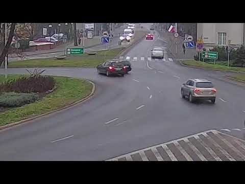 Kolizja na Rondzie Bankowym 10 grudnia 2020