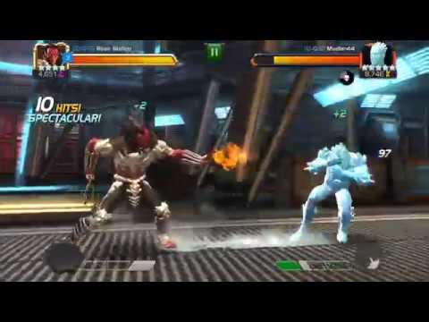 4 star mephisto vs 5 star iceman duel - marvel contest of champions