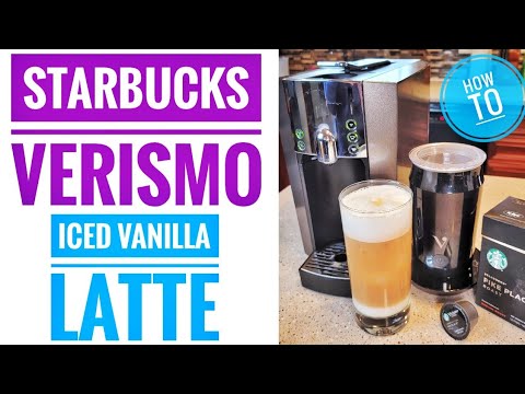 How To Make Starbucks Iced Vanilla Latte Using Verismo Coffee Espresso Machine Starbucks Pod