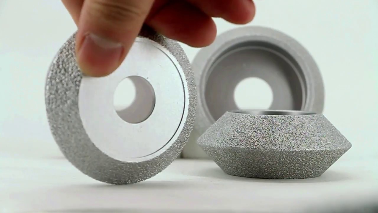 Brazed diamond V shape edging wheels