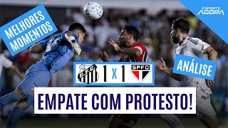 SÃO PAULO BUSCA EMPATE NA VILA BELMIRO COM O SANTOS PELO BRASILEIRÃO | MELHORES MOMENTOS