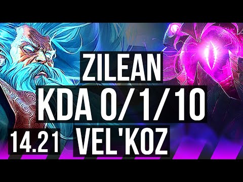 ZILEAN & Jhin vs VEL'KOZ & Draven (SUP) | 0/1/10 | EUW Diamond | 14.21