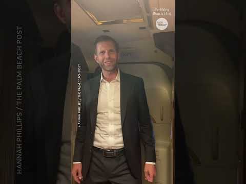 Eric Trump gives tour of 'Trump Force One' at Donald J. Trump airport