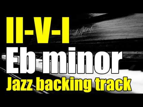 Minor II-V-I Jazz Play-Along in Eb