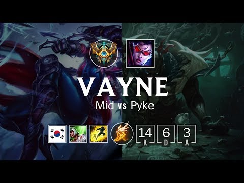 Vayne Mid vs Pyke - KR Challenger Patch 8.23