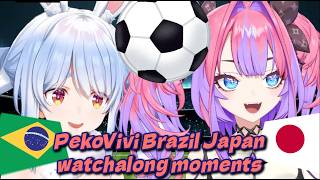 Pekora Vivi Brazil Japan match watchalong EN SUBS