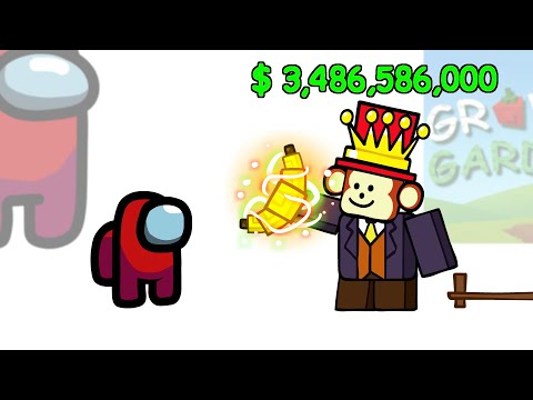 Mini Crewmate Kills Grow a Garden Admin Abuse Characters | Among Us