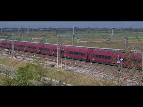 Italo 9923 per Roma in transito sugli scambi di ingresso del PM Alice Castello