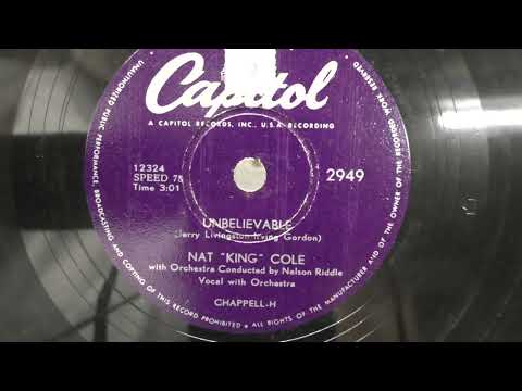 Nat ,,King" Cole: Unbelievable. (1954).