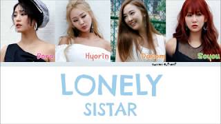 SISTAR - LONELY Color Coded Lyrics [Han|Rom|Eng]