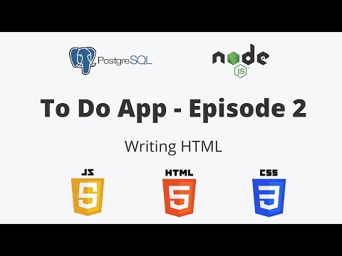 Create a web app in NodeJs - Episode 2 - Writing the initial HTML