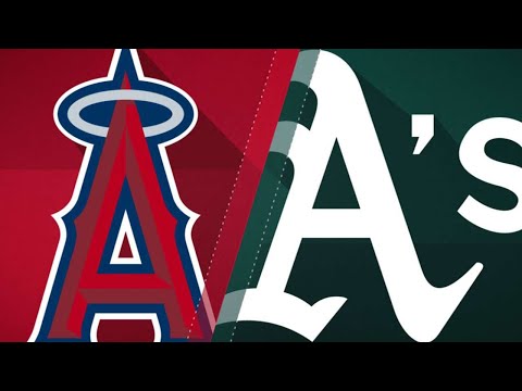 Pinder, 4-run 6th push A's past Angels, 6-4: 6/16/18