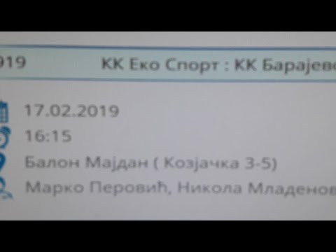17.02.2019. 1MRL Eko Sport vs Barajevo uživo