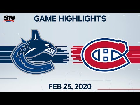 NHL Highlights | Canucks vs. Canadiens – Feb. 25, 2020