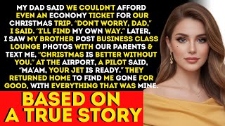 My dad said we couldn’t afford economy while brother flew business—then pilot said: your jet’s ready