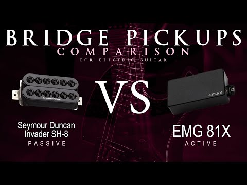 Seymour Duncan INVADER SH-8 vs EMG 81X - Bridge Guitar Pickup Comparison Tone Demo