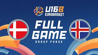 Group Phase | Denmark v Iceland | Full Basketball Game | FIBA U16 EuroBasket 202