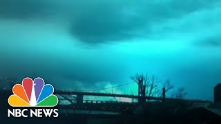 Watch Eerie Blue Light Engulf NYC Sky After Explosion At Power Plant | NBC News
