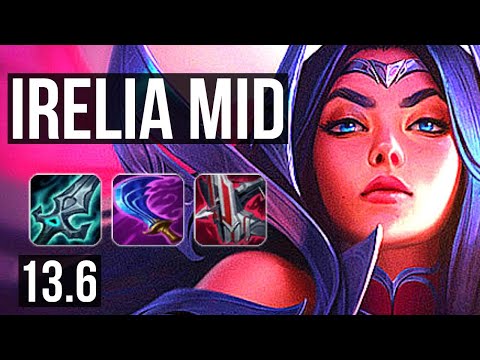 IRELIA vs LEBLANC (MID) | 6 solo kills, 1.3M mastery, 400+ games, Dominating | KR Diamond | 13.6