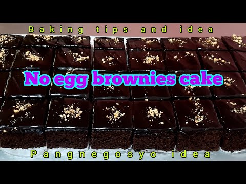 NO EGG BROWNIES CAKE RECIPE❤MOIST CAKE EASY RECIPE❤brownies recipe and procedure pang negosyo