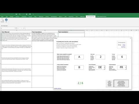 Excel Text Übersetzungs Tool - massenhaft Texte in Excel übersetzen