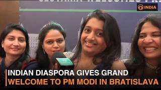 Indian diaspora gives grand welcome to PM Modi in Bratislava
