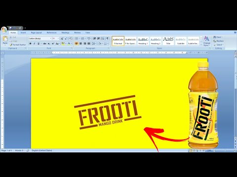 ||Draw Frooti logo design | in MS Word ||Frooti logo
