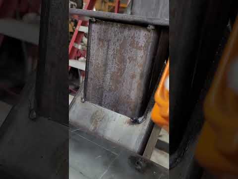Building a steel beam floating tread staircase.
