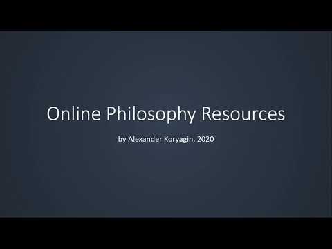 Online Philosophy Resources overview