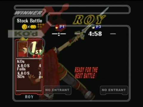 Kaos(Marth) Gimpyfish62(Roy)pt3