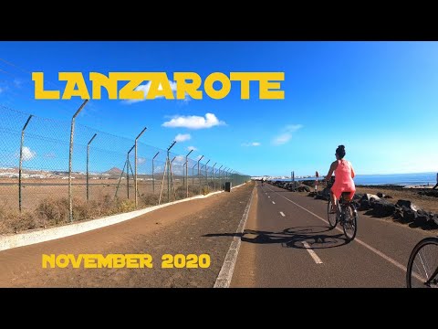 Lanzarote in November 2020. Riding E-MTB past the Airport to Arrecife 4K Part 1