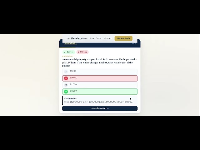 A+ Simulator — Real Estate Exam Simulator Demo