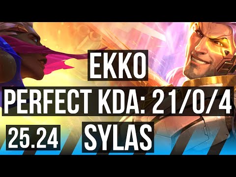 EKKO vs SYLAS (MID) | Perfect KDA: 21/0/4, 52K damage | TR Challenger | 25.24