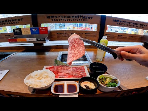 Having A5 Wagyu at an Individual BBQ Grill Restaurant