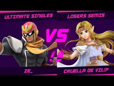Cruise Control 1 | Losers Semis - Ze_ (Dedede, Cpt. Falcon) vs Cruella (Zelda) | Smash Ultimate SSBU