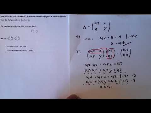 GK Mathe Abi NRW Nachklausur 2020 Teil A Stochastik