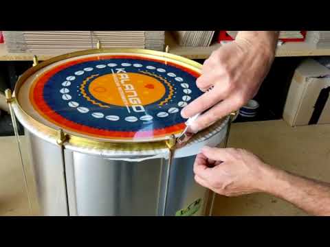 How to mount your Custom vinyl on a Samba drum / Custom vinyl with logo print