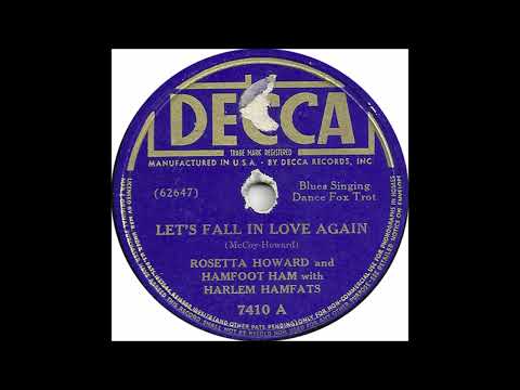 Rosetta Howard - Let's Fall In Love Again - Decca 7410 - (1937)