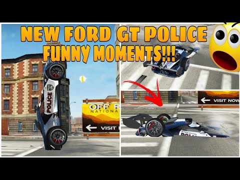 New ford gt police car 🤯 / Funny Moments 🤣 / Extreme car driving simulator