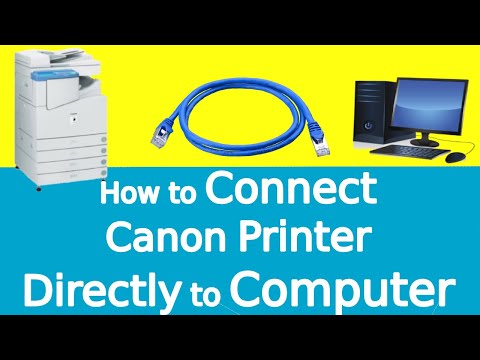How to Connect Canon Copier Printer IR3300 or Xerox Machine Directly to PC Computer Laptop using LAN Video