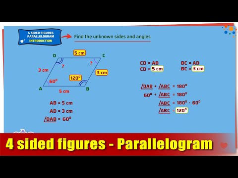 G6 - Module 20- Introduction - 4 sided figures - Parallelogram | Appu Series | Grade 6 Math Learning