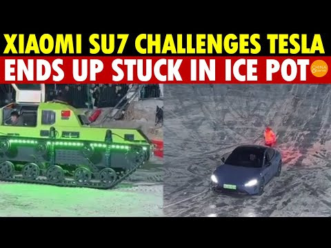 Xiaomi Challenges Tesla—Crushed! Stuck in an Ice Pot, Only Rescue Could Save It